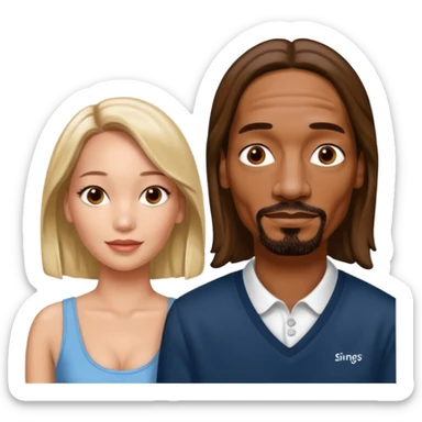  snoop dogg and Jennifer Lawrence  sticker