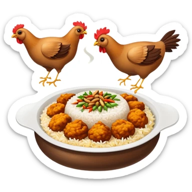 I want one biriyani plate fly in the sky sticker