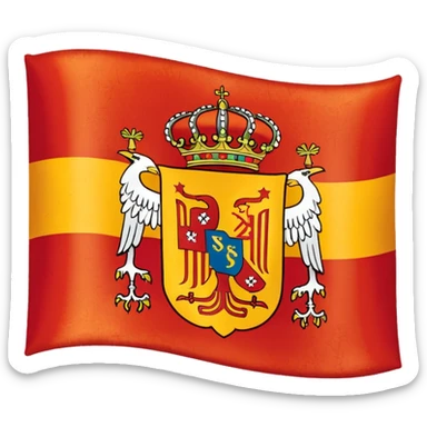 La bandera de España con el águila de san juan sticker