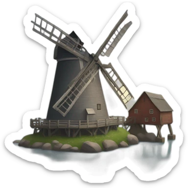 windmill dolphin mill sticker