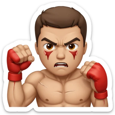 a man punches himself in the face  sticker