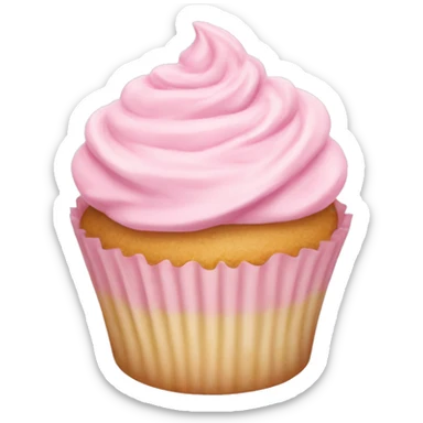 pastel pink cupcake sticker