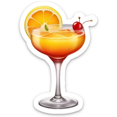 Amaretto Sour in a long glass sticker