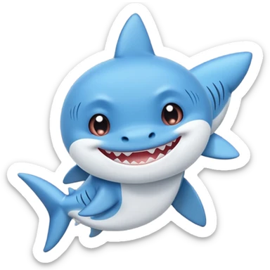 emojis.com cute-baby-shark,-simple,-friendly,-suitable-for-emoji-or-sticker sticker