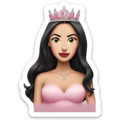 Megan fox wearing a pink tiara sticker