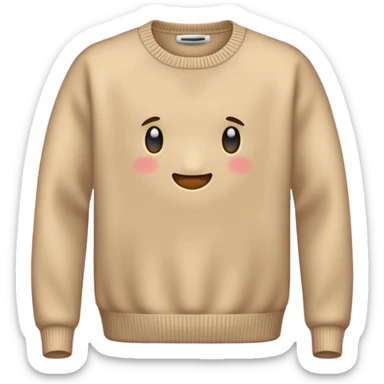 suéter bege sticker