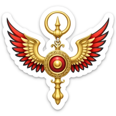 Holy Emblem with black wings and horn sticker