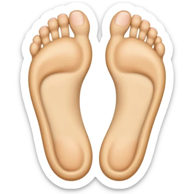 foot sole with arch, emoji style sticker