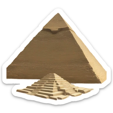 Vinyl record into Egypt pyramid sticker