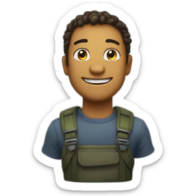 Sadest but smile sticker