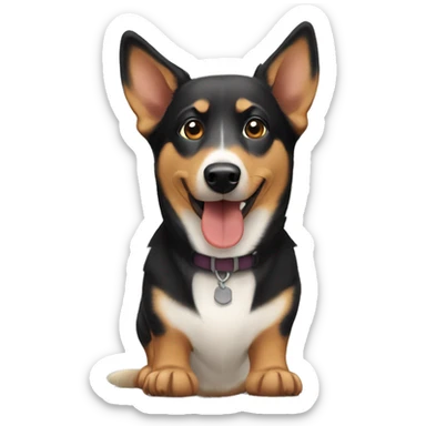 dachshund and husky german shepherd mix sticker