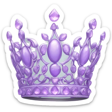 Realistic lilac shiny tiara sticker