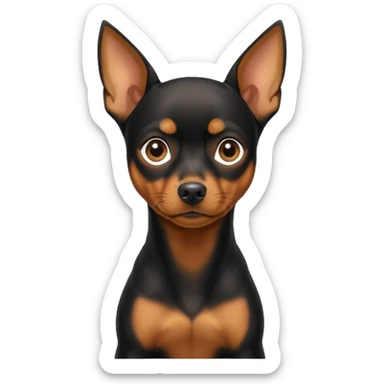 Miniature pinscher dog sticker