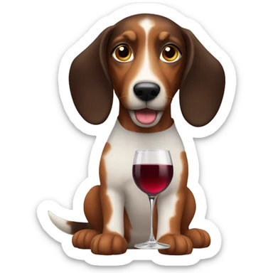 Doxin with a wine glass  sticker