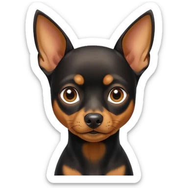 Miniature pinscher dog sticker