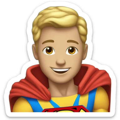 Super men 11th birthday celebrated  sticker