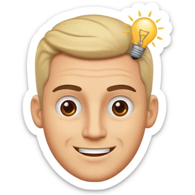 ligth man had an idea sticker