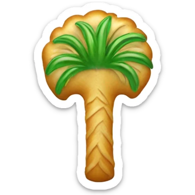 un palmier avec une couronne sur la tête  sticker
