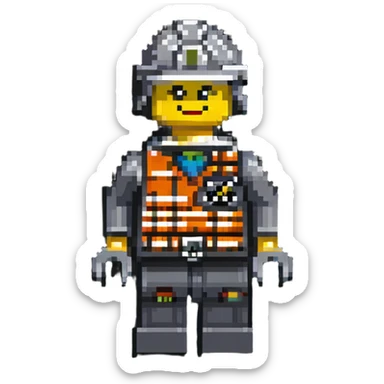 Lego construction sticker