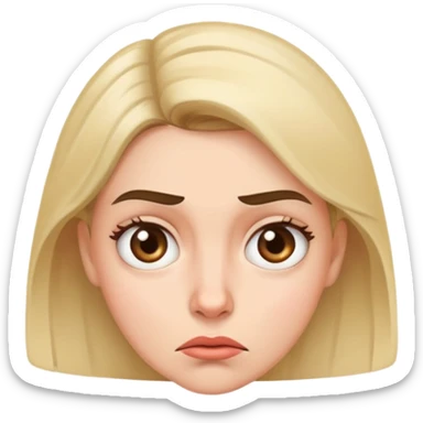 Woman with hand on cheek, confused facial expression with raised eyebrow sticker