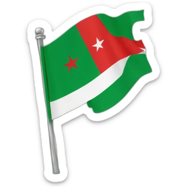 Drapeau du maroc avec celui de la réunion collé sticker