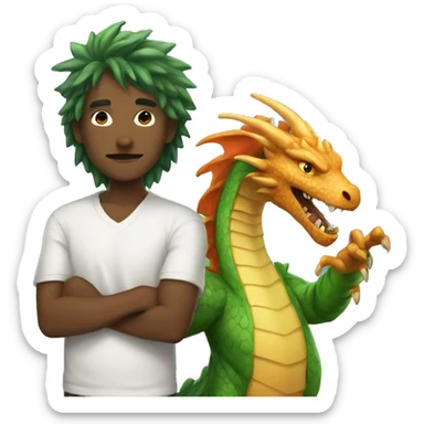 human and komoodragon sticker