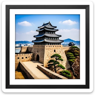South Korea suwon Hwaseong Fortress Palace castle sticker