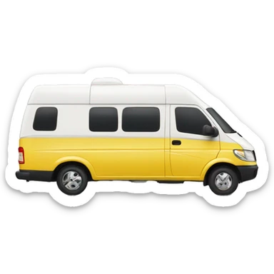 yellow 3 wheel￼ van ￼  sticker