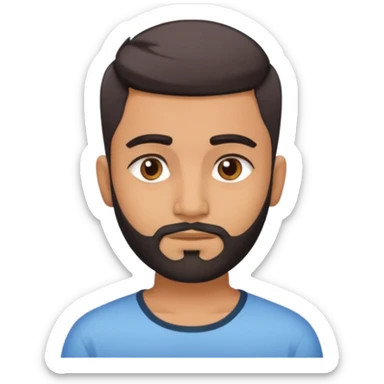 Indian man 25 years old fade hair cut no beared  sticker