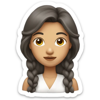 mujer mulata con pelo rizo haciendo el simbolo de paz sticker