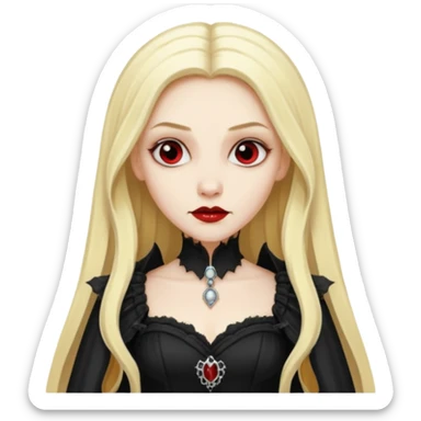 Bride of Dracula with long blonde hair sticker