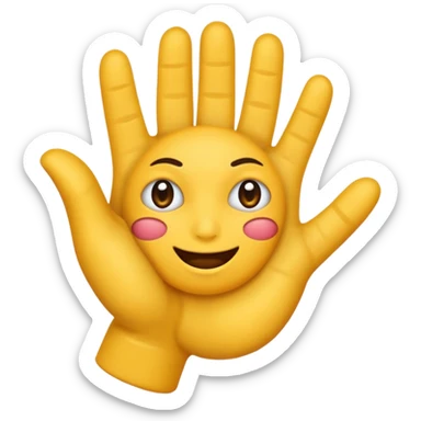 Un emoji qui ce frotte les mains et qui se lèche les babines avec un regard malicieux en coin sticker