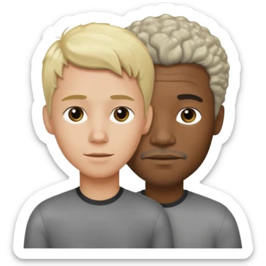 Black man salt n pepper hair with younger blonde  sticker