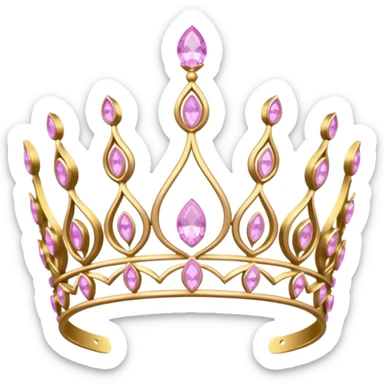 Royal tiara with kunzite stones  sticker