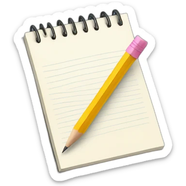 notepad with pencil sticker