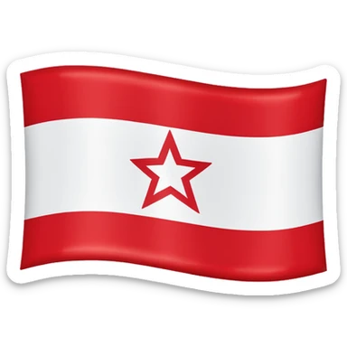 Bandeira do Pará em cor vermelho e banco é uma estrela no centro sticker