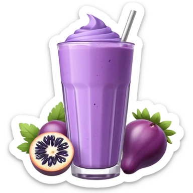 Bol de smoothie violet pastel et blanc sticker