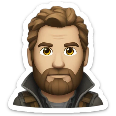 short haired gimli from the alan wake universe sticker