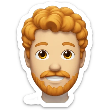 A man with ginger hair, a ginger mustache, and a black T-shirt with the number 17 on it sticker