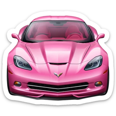 Pink corvette sticker