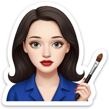 Kat Dennings doing make up sticker