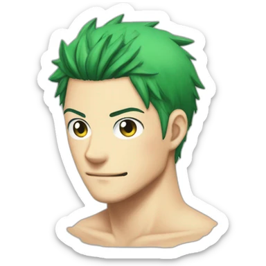 zoro Roronoa Green Hair timeskip sticker