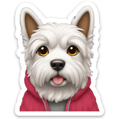 Perro con sueter sticker