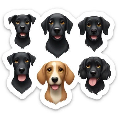 Black dogs sticker