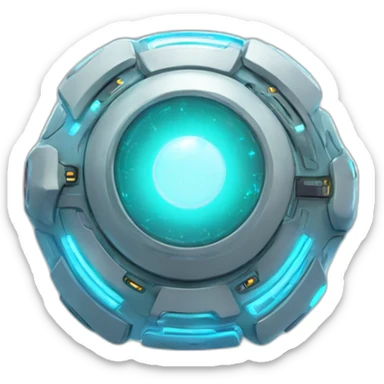 futuristic technological healing pad sticker