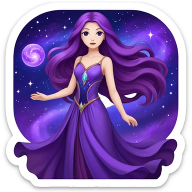 purple galaxy enchantress sticker
