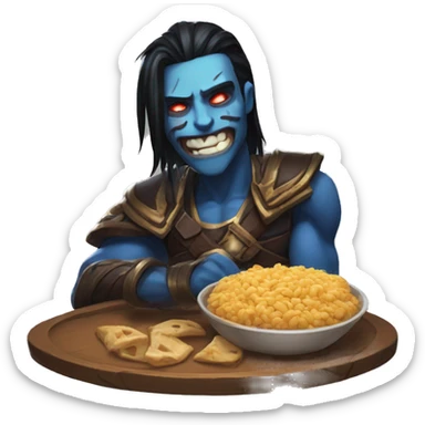 kayn league of legends comiendo sticker