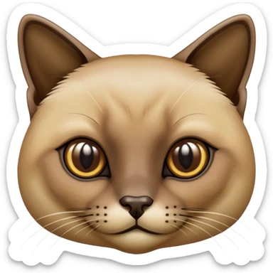 Tonkinese Cat brown seal mink sticker