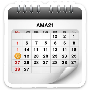 calendar with a circled date sticker