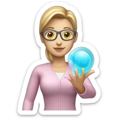 Biomedical-Engineer-studying-hologram-3d-model-of-breast sticker